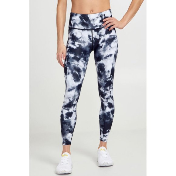 Soulcycle Tie-Dye Contour Stitch Tights Skinny Run - Picture 2 of 11